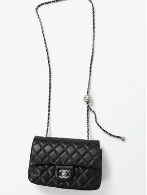 Women's Play Purse Black Quilted Mini Flap Crossbody Bag